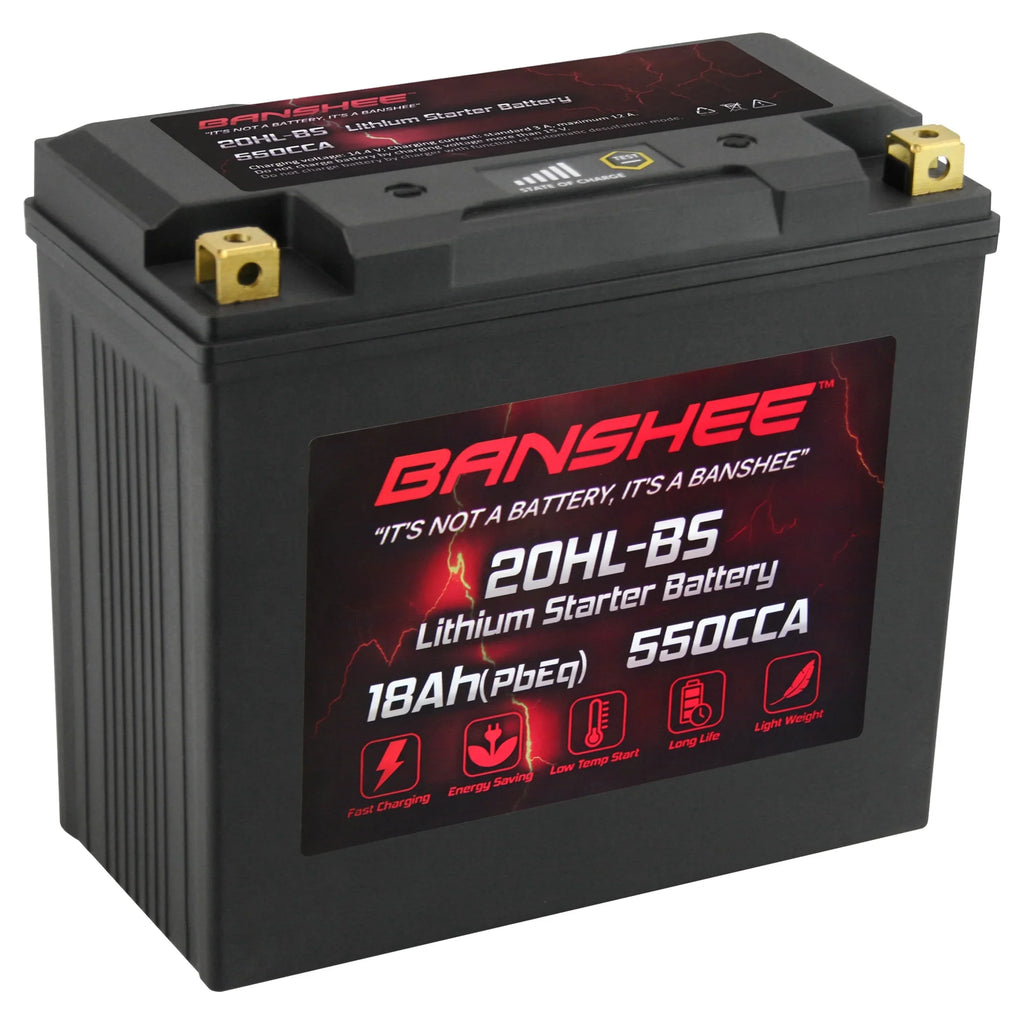 Banshee YTX20L-BS LiFePO4 Motorsports Battery Compatible with Victory V92TC Touring Cruiser Deluxe 2002 to 2002