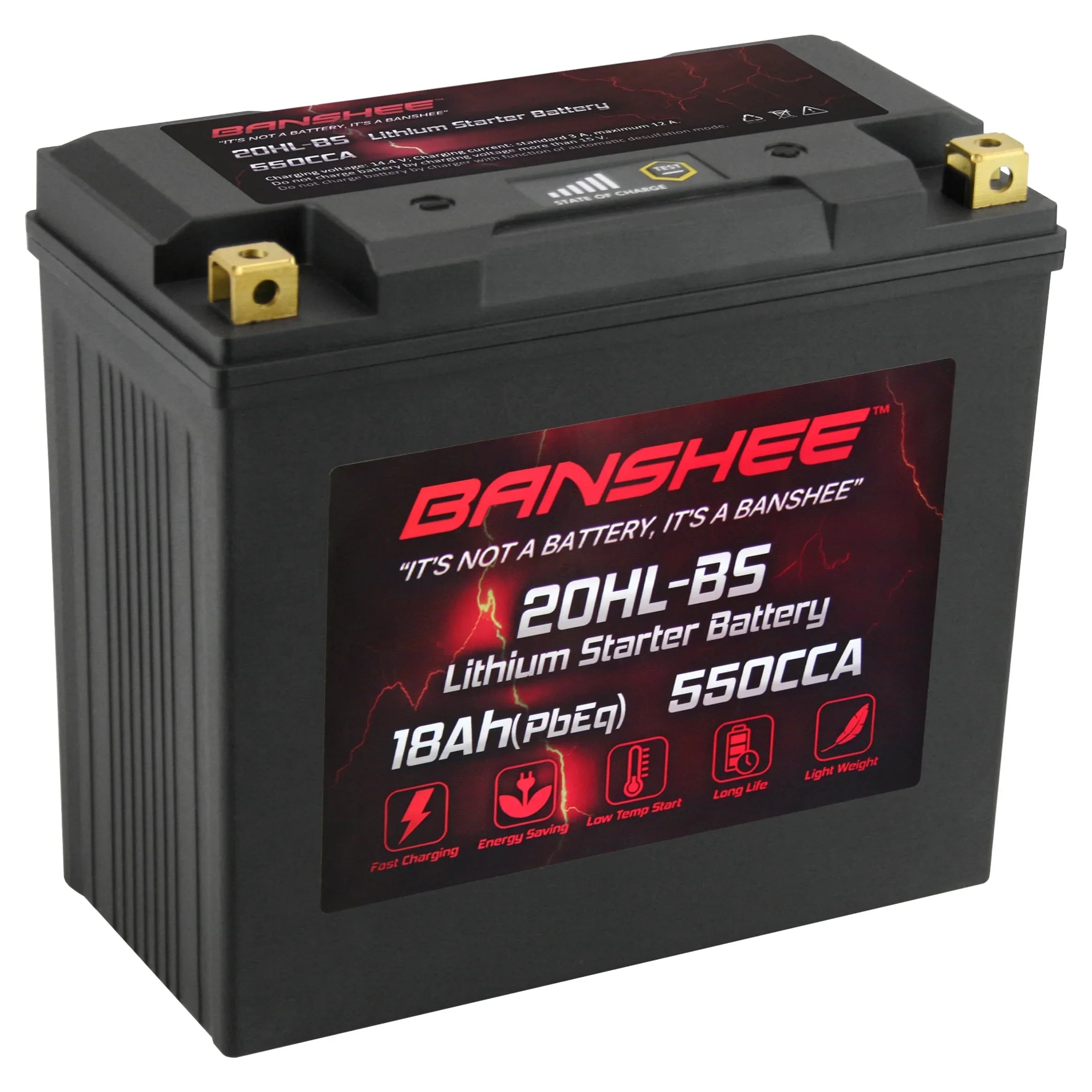 Banshee YTX20L-BS LiFePO4 Motorsports Battery Compatible with Victory V92TC Touring Cruiser Deluxe 2002 to 2002