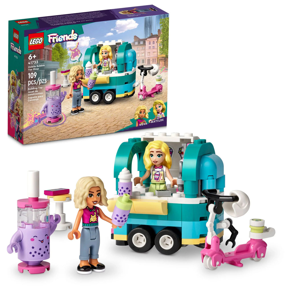LEGO Edge Mobile Bubble Tea Shop 41733, Fun Vehicle Edge Play Set with Mini-Dolls and Toy Scooter for Girls and Boys Ages 6 Plus
