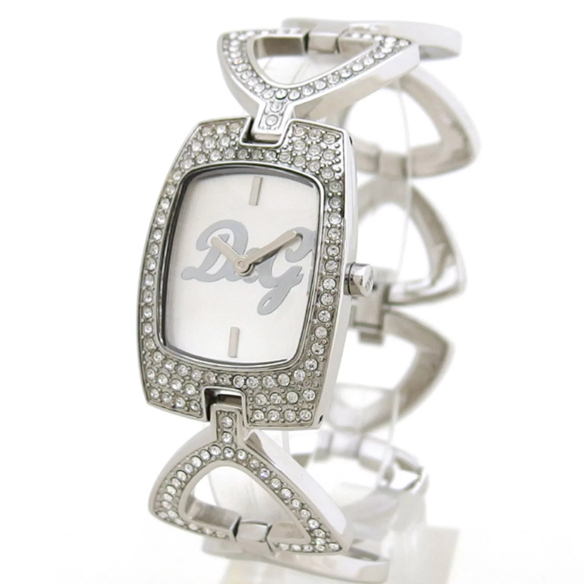Pre-Owned D&G Ladies Watch Crystal Silver Display (Fair)