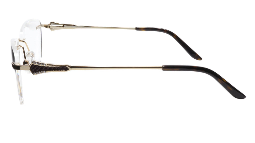 Paul Vosheront Tapered Square Gold & Ebony Acetate Optical Frame 52-18-135 37