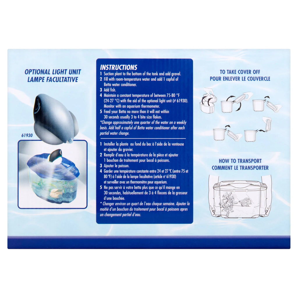 Marina Betta Pals Aquarium Starter Kit, Purple, 0.5-Gallon