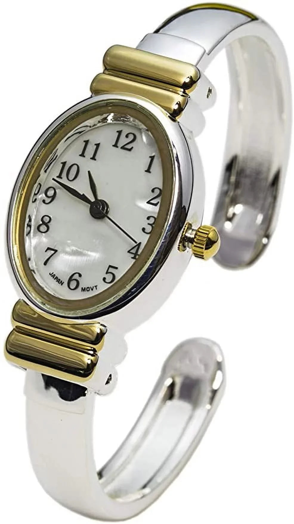 Excellent Watches-Geneva 20mm Platinum Individuals Cuff Watch 8200 (Two-Tone)