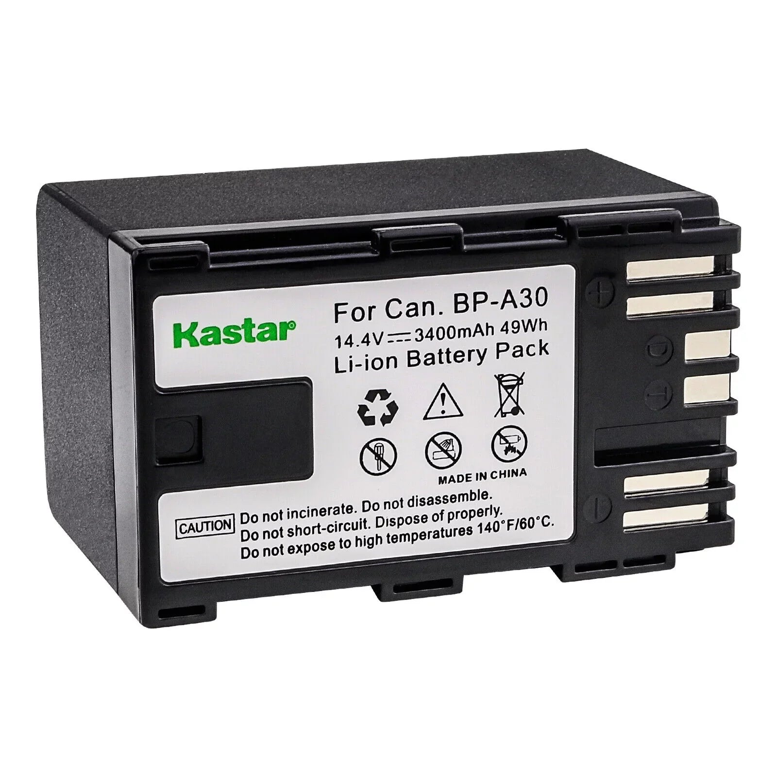 Kastar 2-Pack BP-A30 Battery 14.4V 3400mAh Individuals for Canon EOS C200, EOS C200B, EOS C220B, EOS C300 Mark II PL Cinema EOS Camera, EOS C300 Mark III Digital Cinema Camera