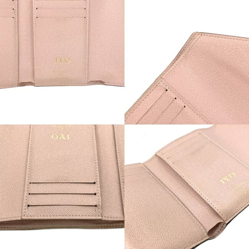 Pre-Owned Wallet Portefeuille Victorine Brown Pink Rose Ballerine Monogram M62360 Trifold NZ3119 LOUIS VUITTON Ladies (Good)