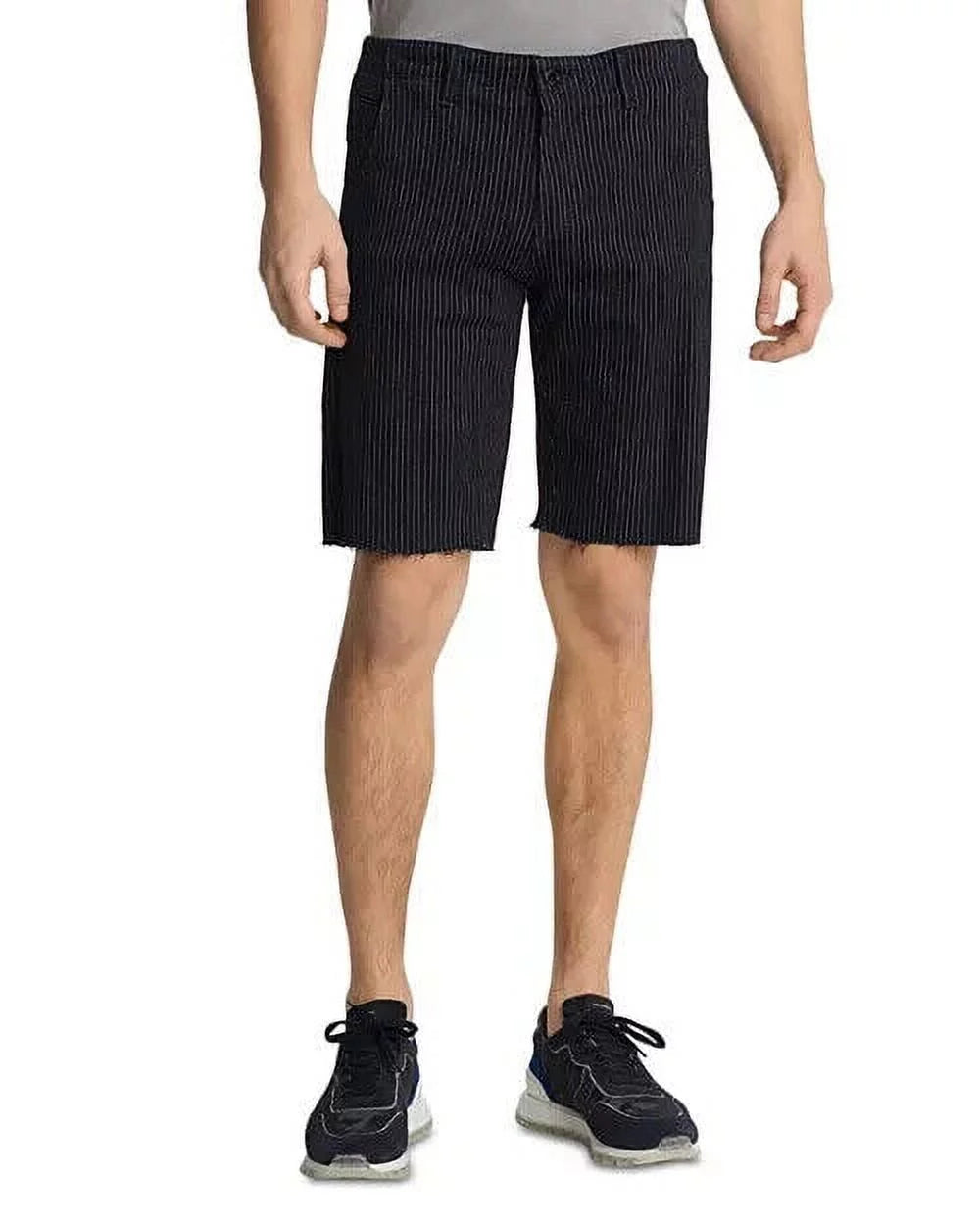 Karl Lagerfeld Individuals Raw Hem Regular Fit Pinstripe Shorts Dark Size 32 MSRP $129
