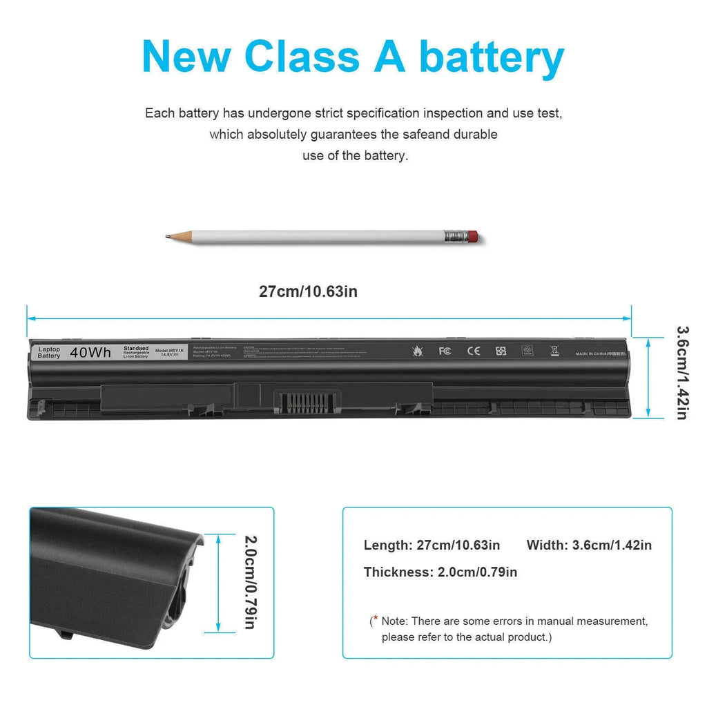 GXVJ3 HD4J0 K185W Battery for Dell Inspiron 14 15 17 5000 3000 Series 5559 5558 3551 2700mAh