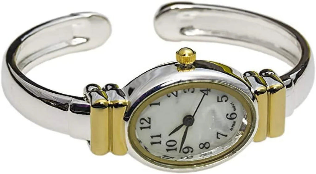 Excellent Watches-Geneva 20mm Platinum Individuals Cuff Watch 8200 (Two-Tone)