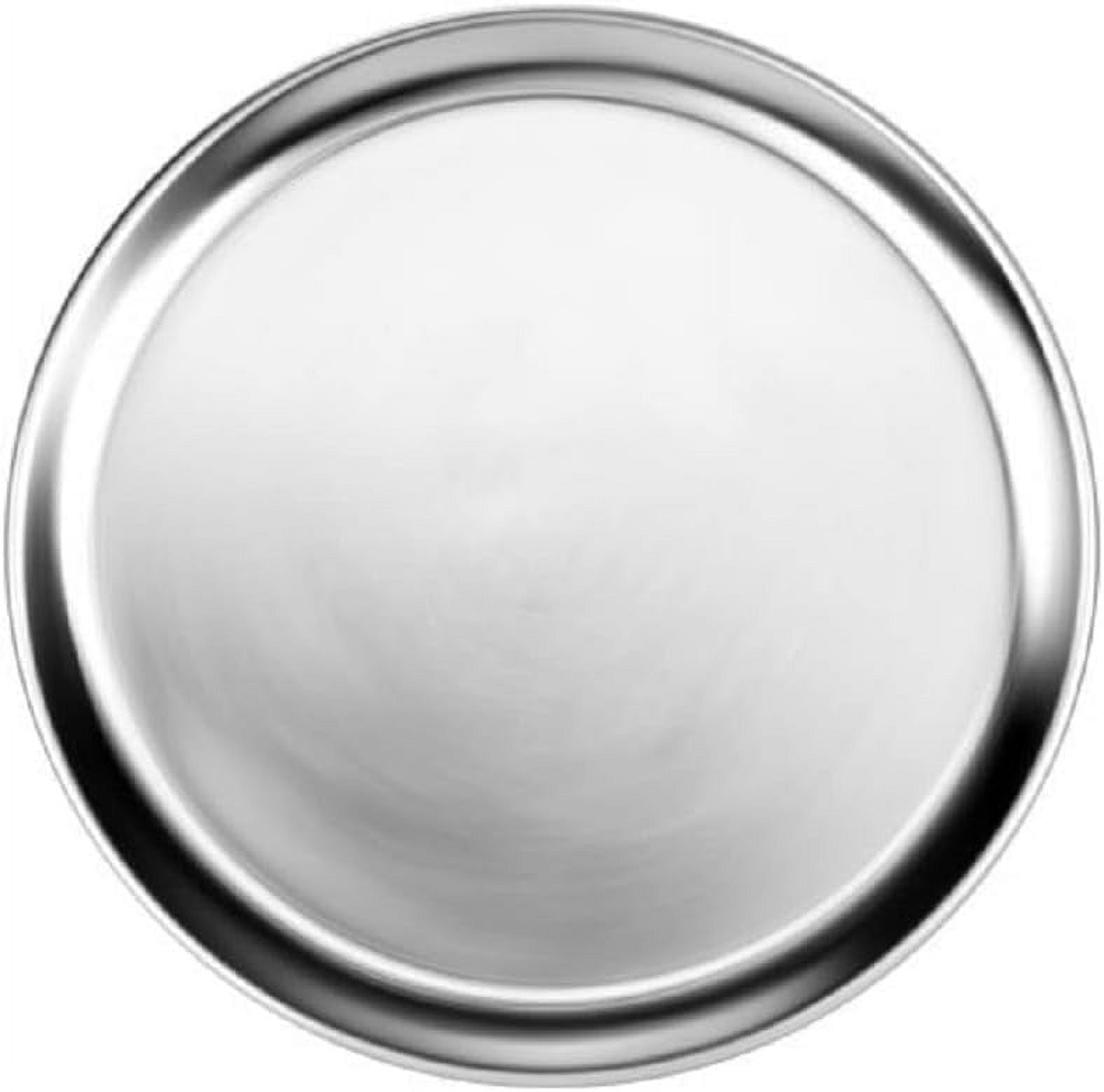 TrueCraftware- Set of 3 Aluminum 22” Pizza Tray Pan Wide Rim- Bakeware Round Pizza Pan Pizza Tray Baking Tray Round Baking Tray for Home Kitchen Pizzeria & Restaurants