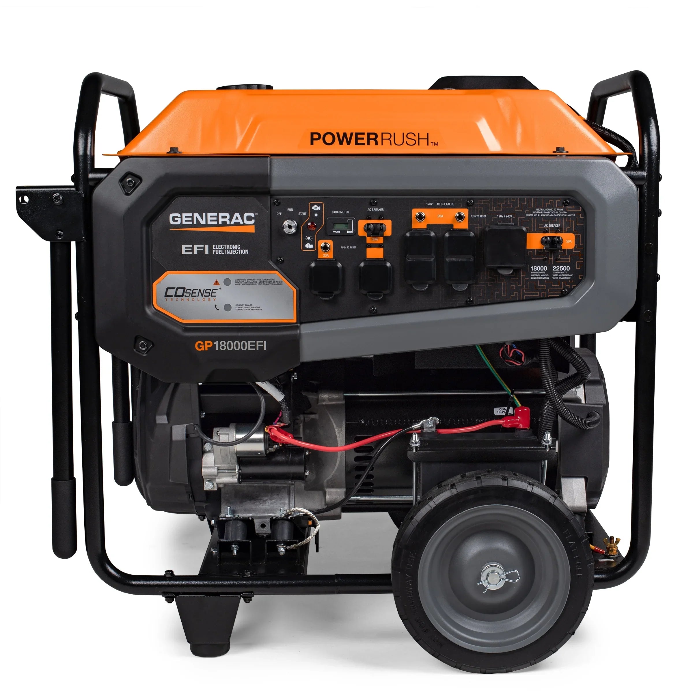 Generac 8917 GP18000E 18000 Watt Electric Start Gas Powered Portable Generator with COSense - 50ST