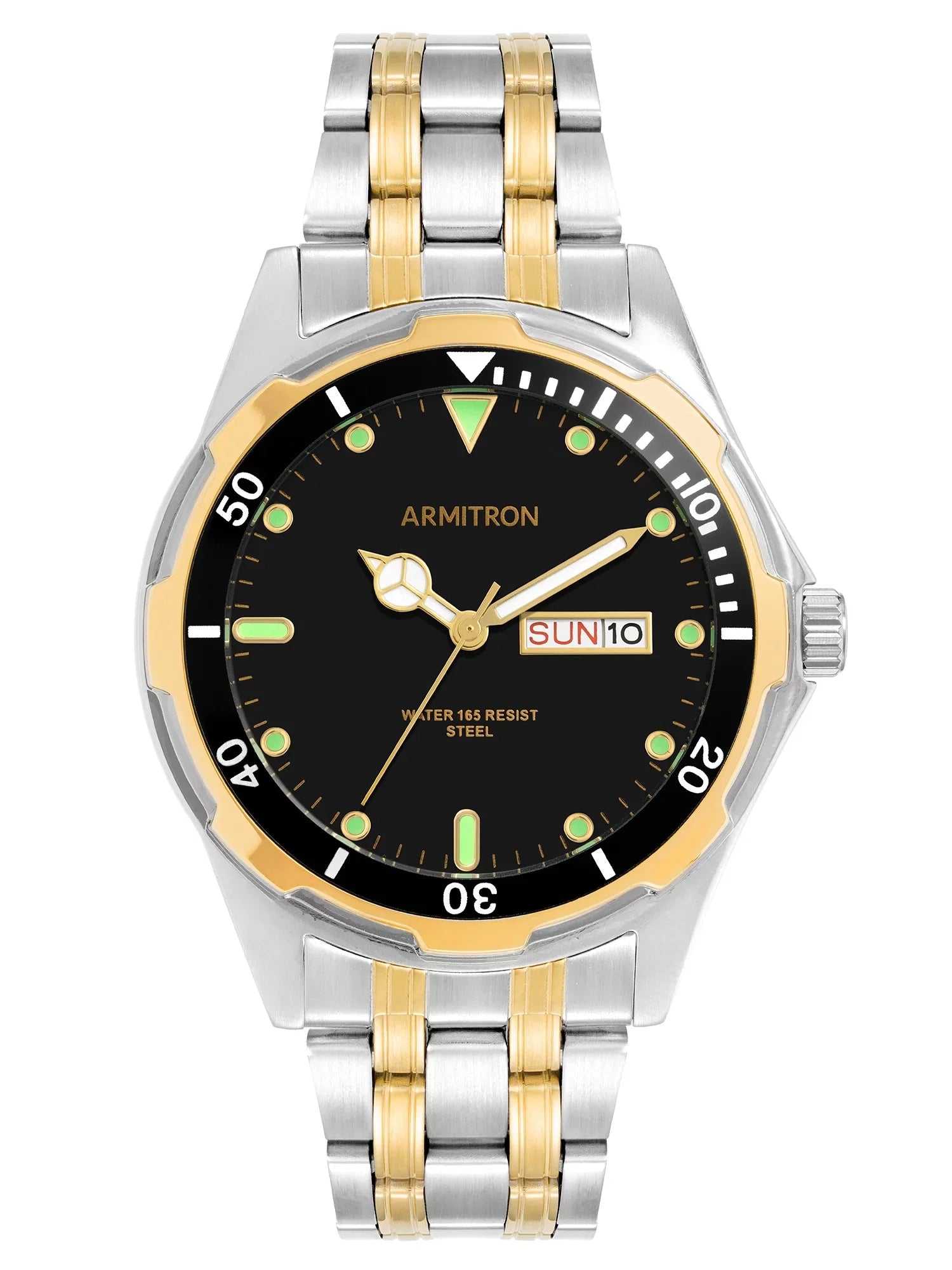 Armitron People Two Tone Round Midnight Face Casual Watch