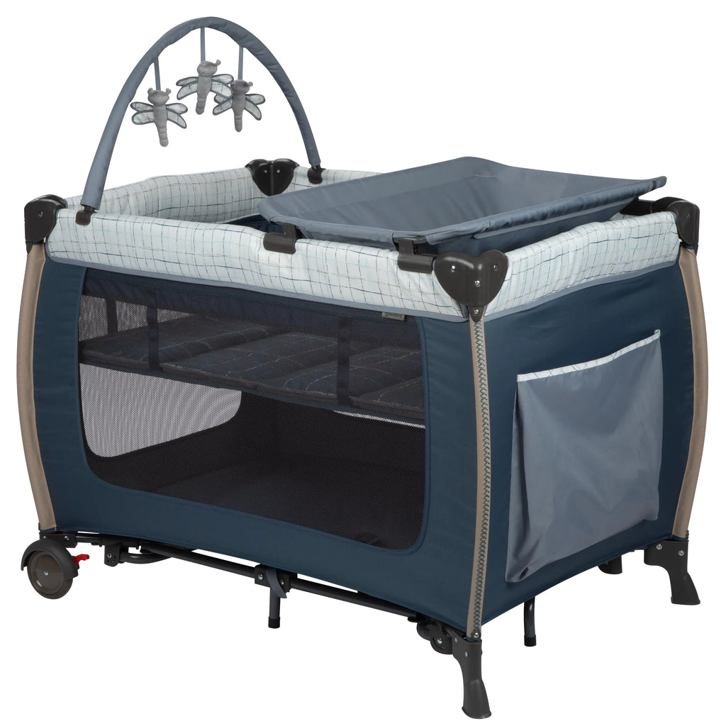 Monbebe Willow Rocking Play Yard with Full Size Bassinet, Plaid