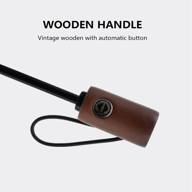 Umbrella Individuals Business 10 Ribs Wood Handle Golf Sun Umbrellas Windproof Anti UV Parasol Clear Umbrella UPF50+