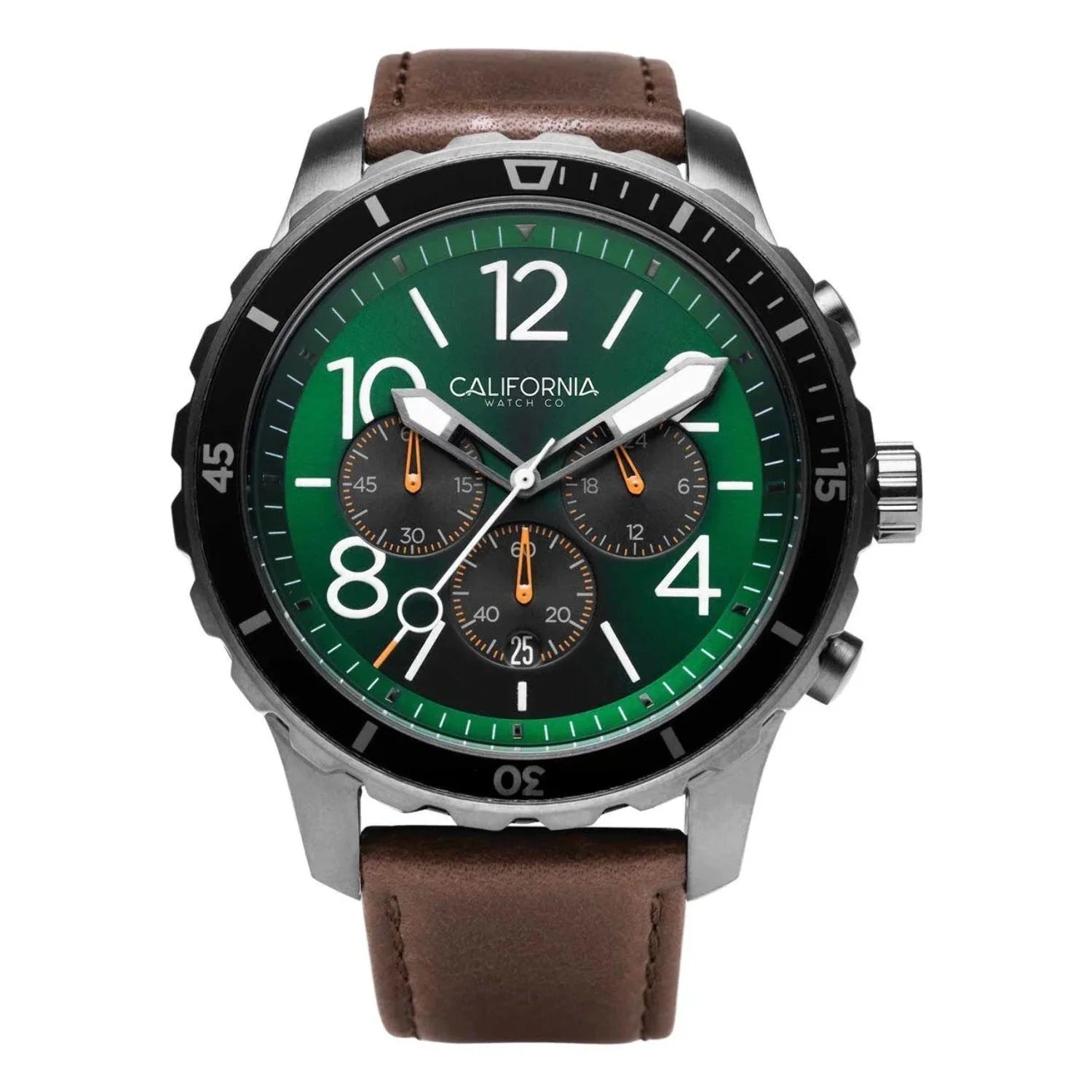California Watch Co. Mavericks Chrono Leather Dark Brown Green