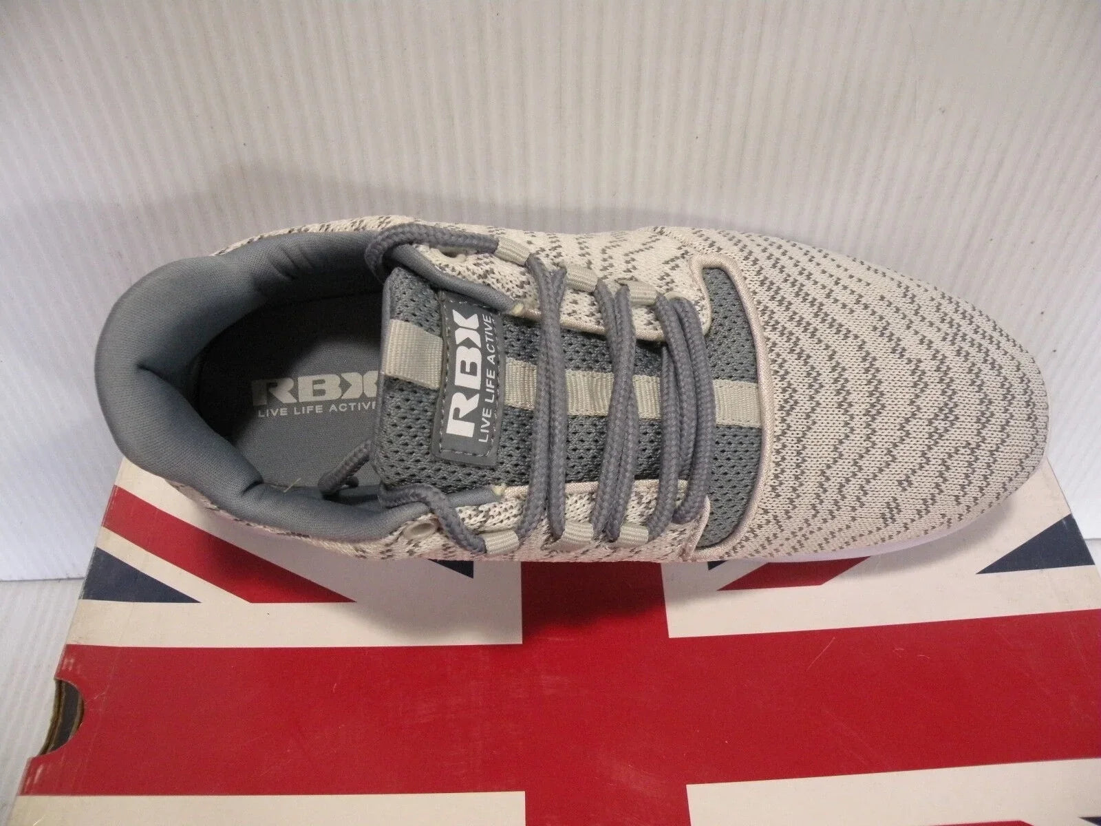 RBX RAYNA-ZK RUNNING TRAINERS SPORTS SNEAKER People SHOES GREY/BEIGE SIZE 10 NEW