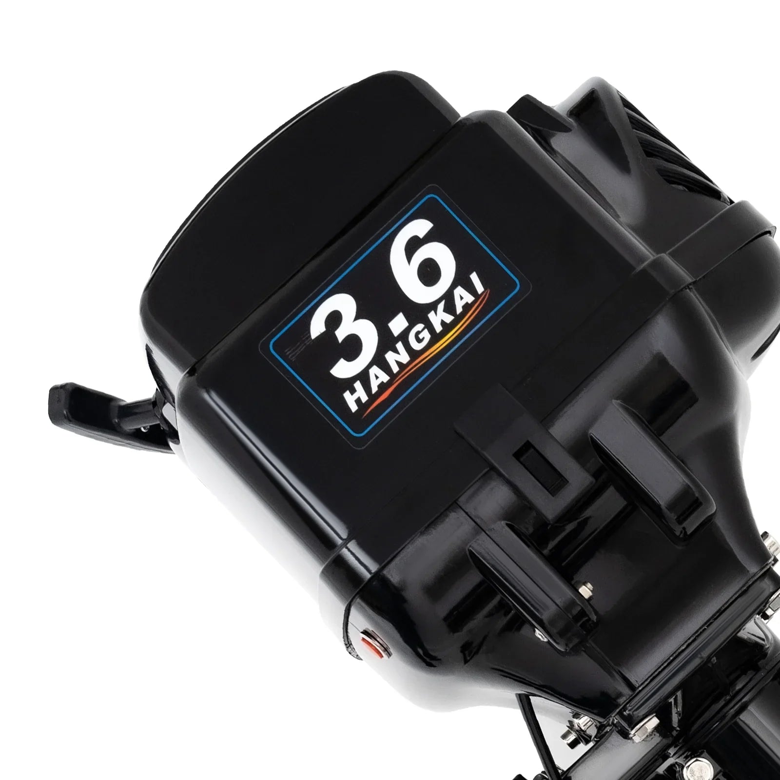 2 Stroke 3.6 HP Gasoline Outboard Motor, 55cc Fishing Boat Engine with Water Cooling System Clutch Control Midnight
