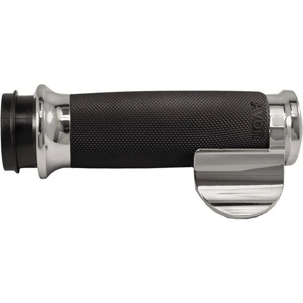 Avon Grips CC-85-CH-BO-FLY; Custom Contour Grips W / F-B-W Throttle Boss Chrome
