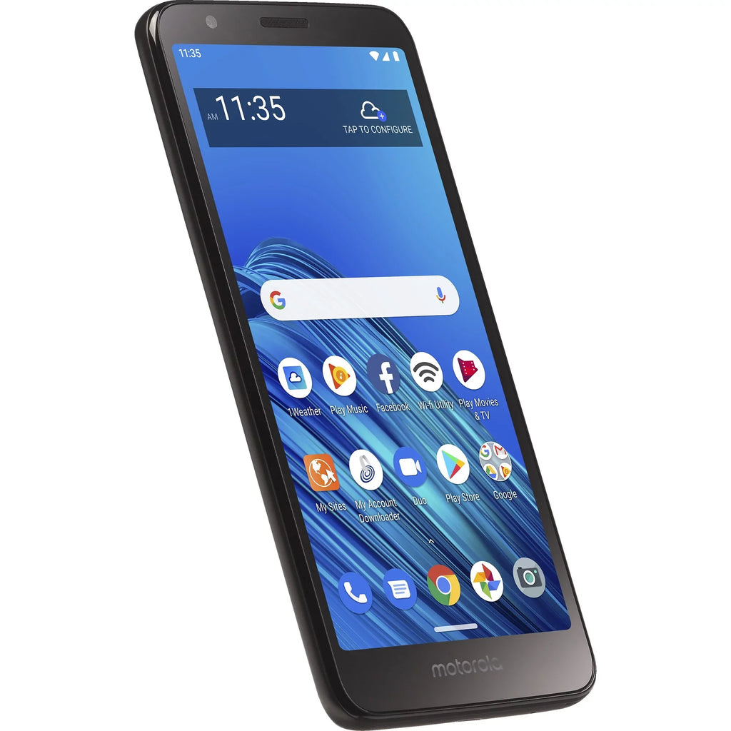 Pre-Owned Straight Talk Motorola E6, 16GB Dark - Prepaid Smartphone (Locked to Straight Talk) (Like New)
