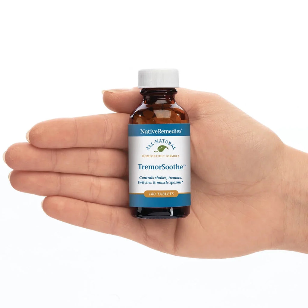NativeRemedies TremorSoothe - Natural Homeopathic Formula to Temporarily Control Shakes, Tremors, Muscle Spasms and Twitches -180 Tablets