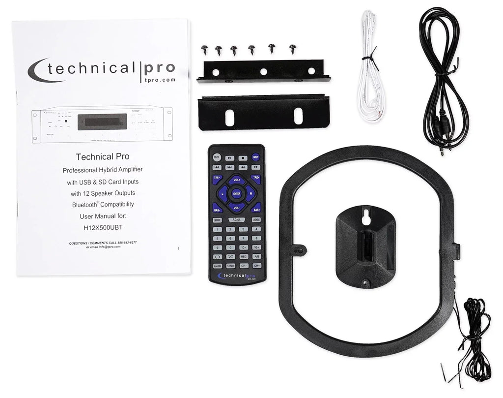 6000w 6) Zone, Home Theater Bluetooth Receiver+(12) Dark 6.5" Ceiling Speakers