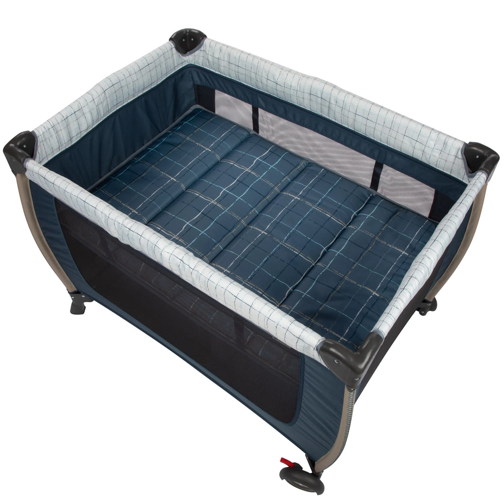 Monbebe Willow Rocking Play Yard with Full Size Bassinet, Plaid