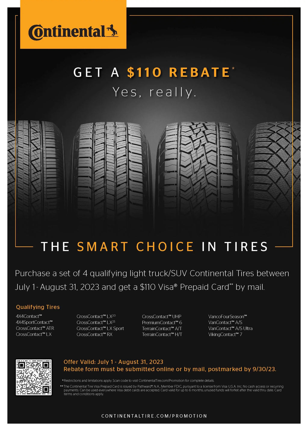 Continental Terrain Contact A/T 245/75R16 120 S Tire Fits: 2015 Toyota Tacoma TRD Pro, 1995-2002 Chevrolet Tahoe LT