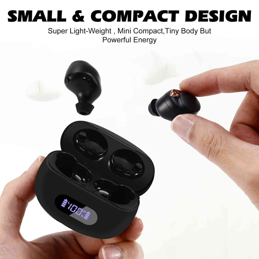 UrbanX True Wireless Bluetooth Earbuds + Charging Case, Midnight Dual Connect, IPX5 Water Resistance, Bluetooth 5.2 Connection, Balanced, Bass Boost Compatible with Amazon Fire HD 8 Plus (2020)
