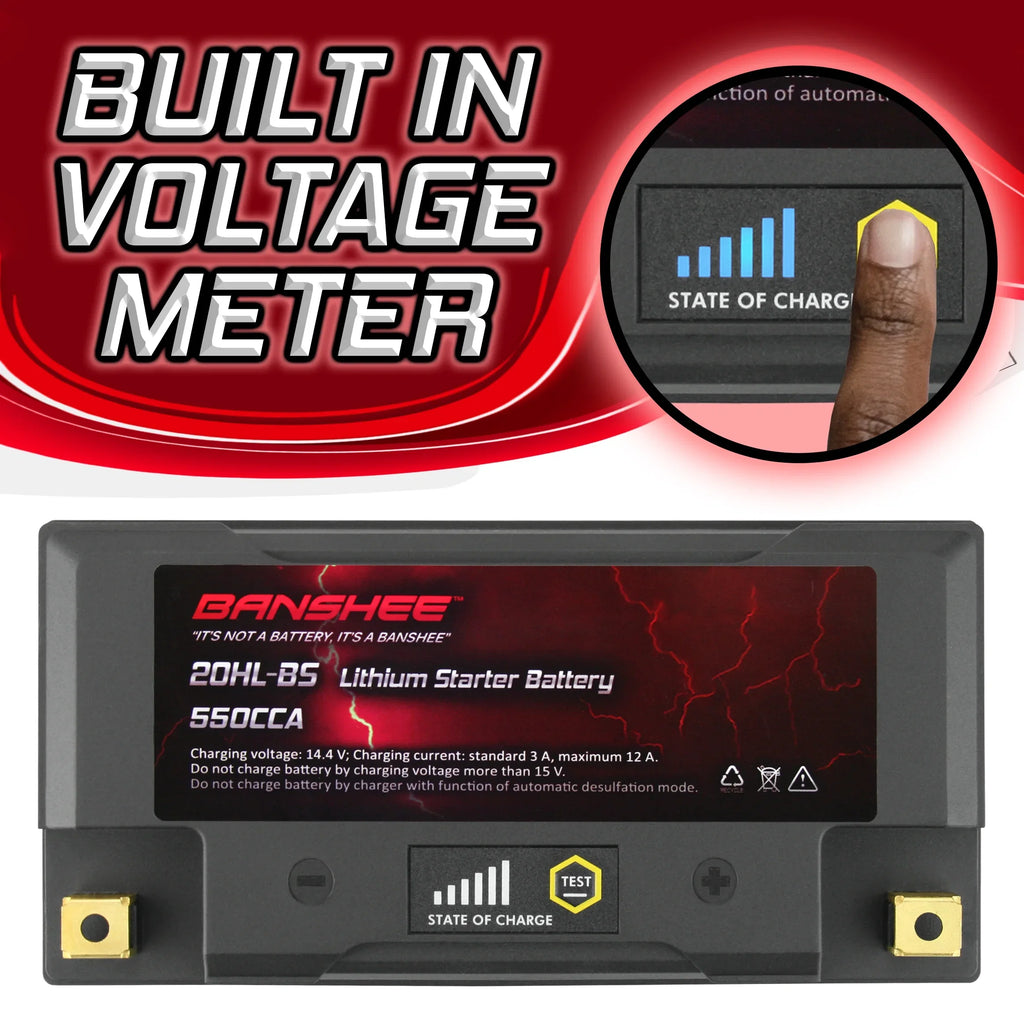 Banshee YTX20L-BS LiFePO4 Motorsports Battery Compatible with Victory V92TC Touring Cruiser Deluxe 2002 to 2002